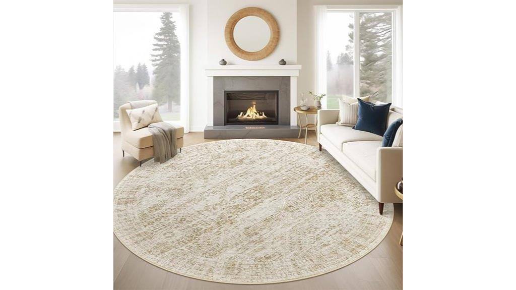 8 foot beige round rug