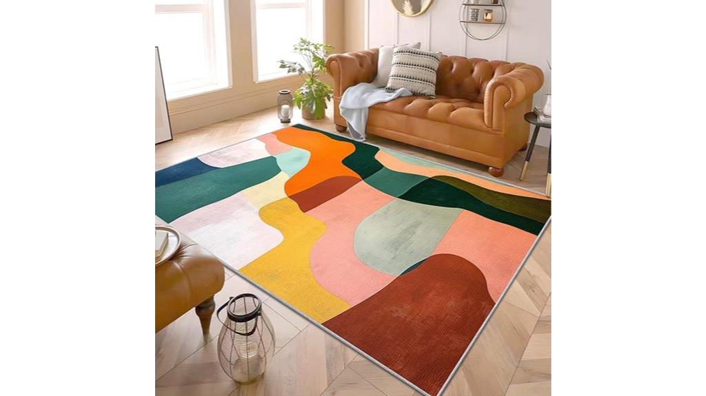 abstract geometric rug