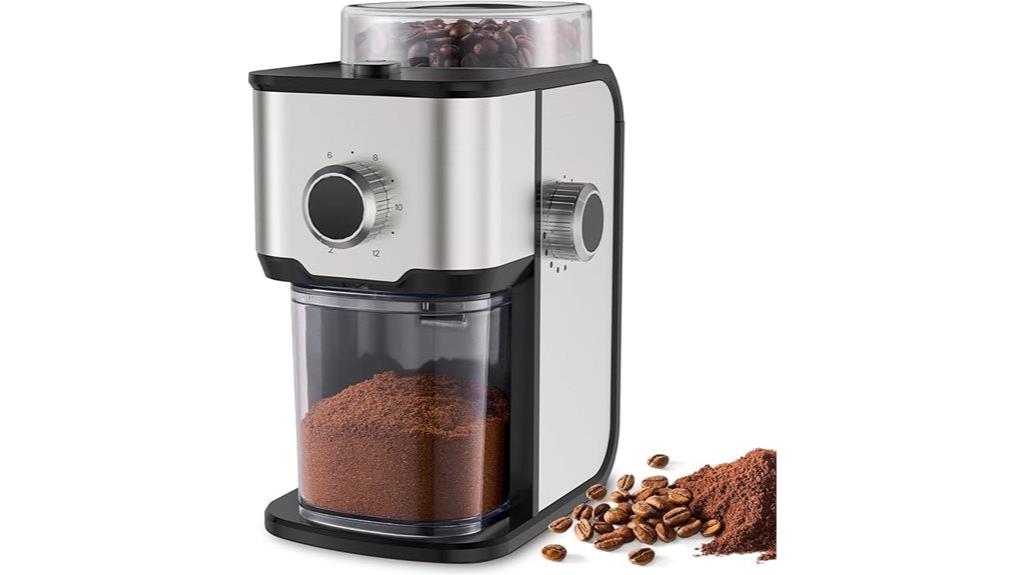adjustable capacity coffee grinder
