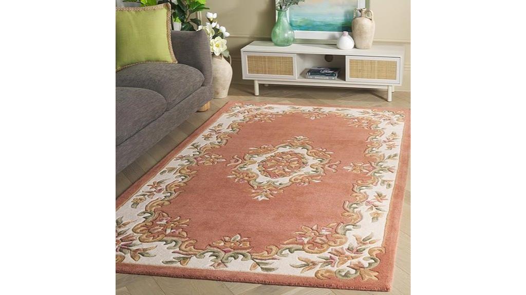 aubusson pattern area rug