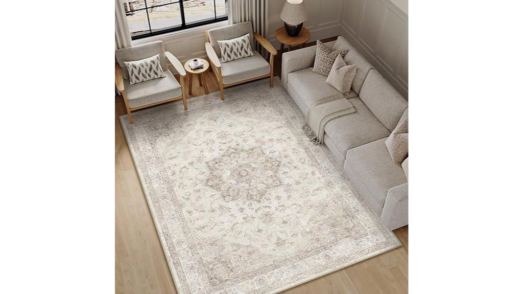 beige vintage 5x7 rug