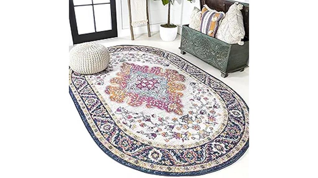 bohemian blue medallion rug