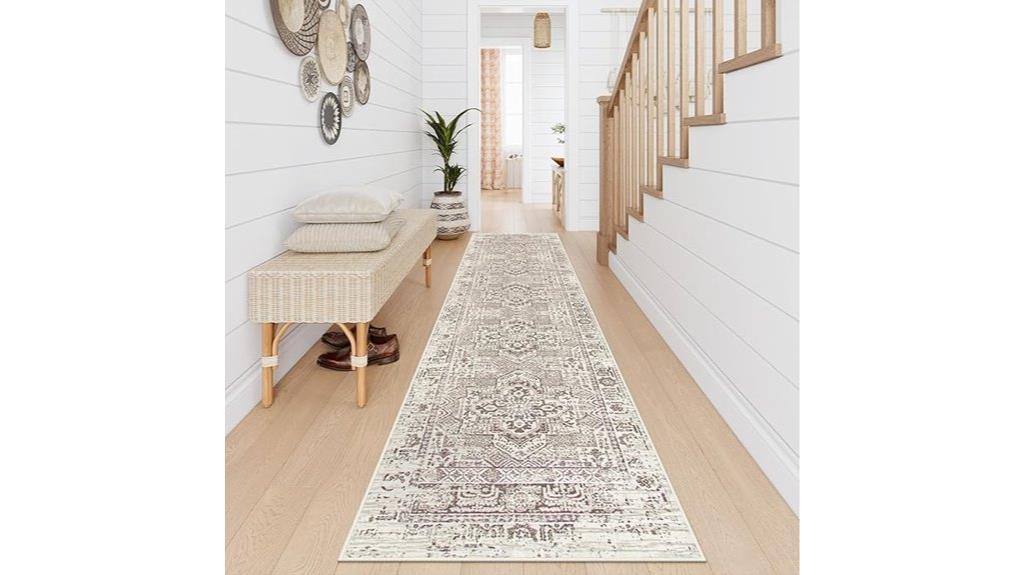 boho washable non slip runner