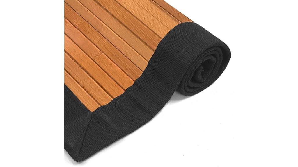 burnt bamboo rug size