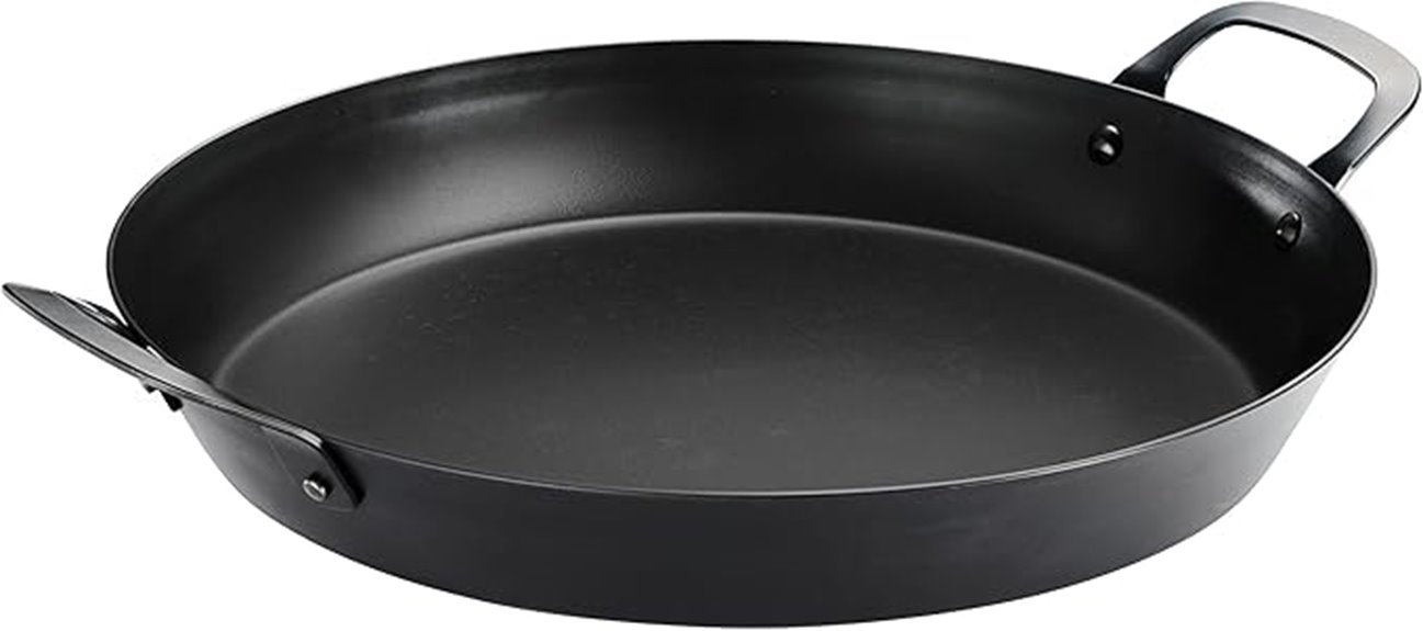 carbon steel paella pan