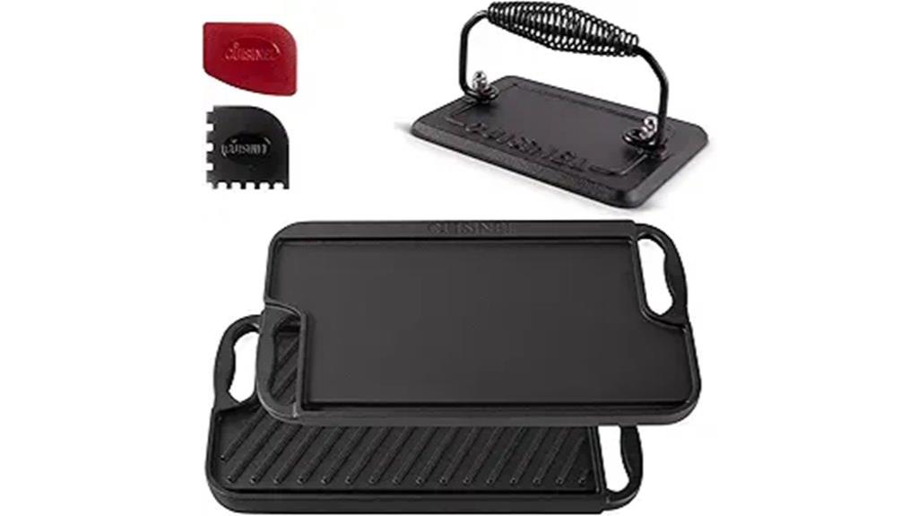 cast iron griddle set