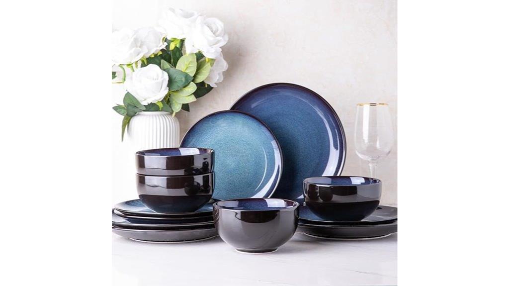 ceramic dinnerware for four