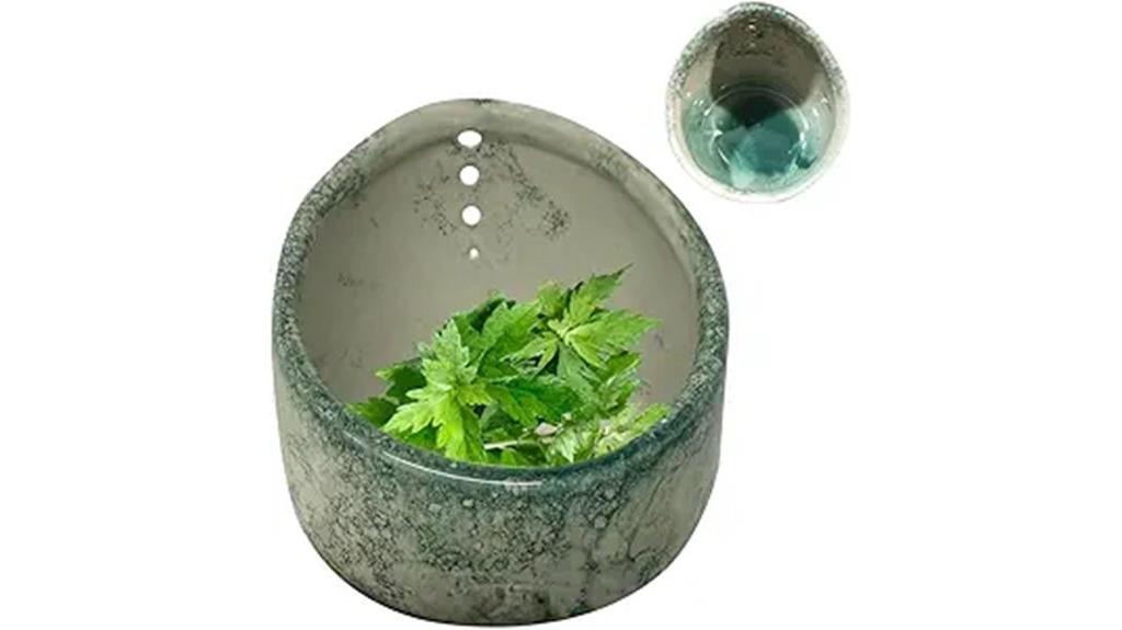 ceramic herb peeler bowl