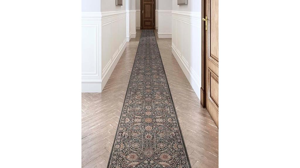 charcoal grey runner rug