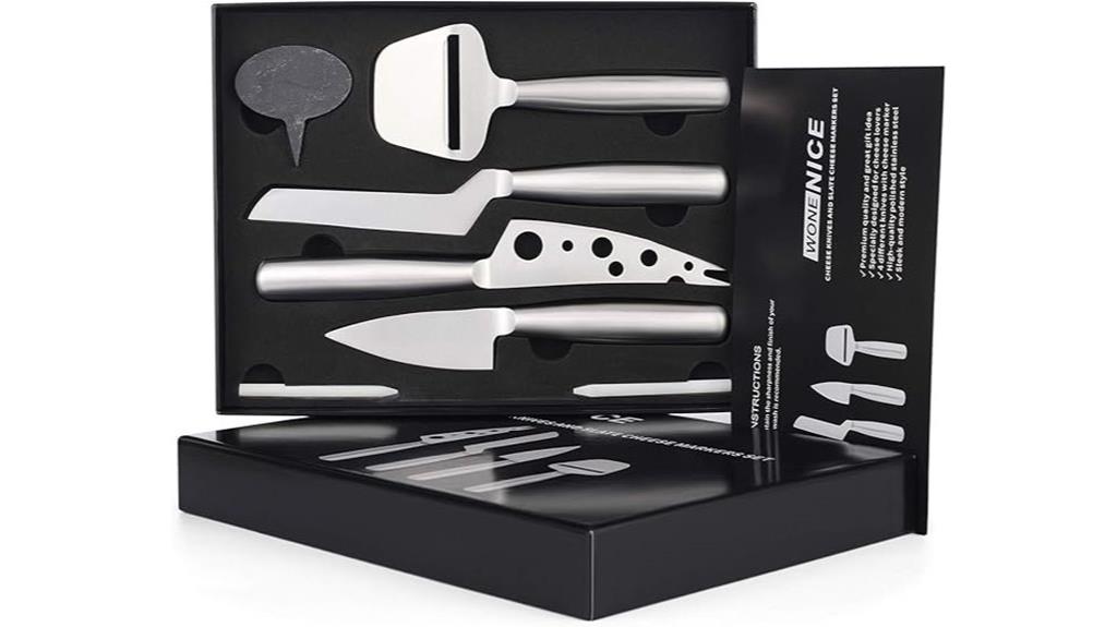 cheese knife set with slicer
