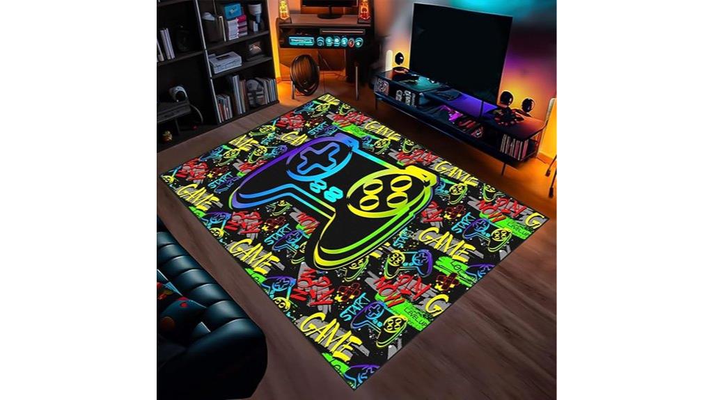colorful teen gaming rug