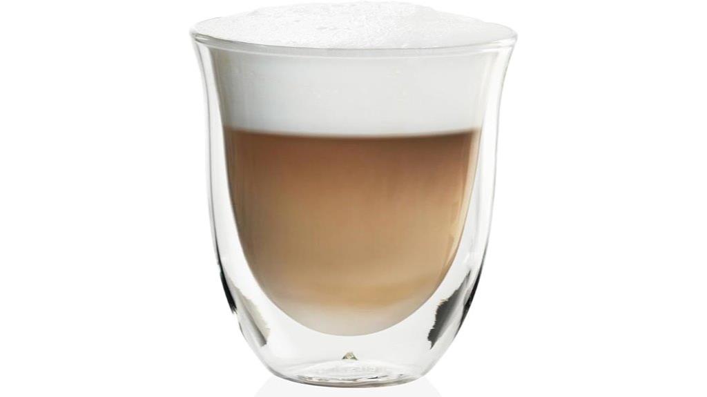 delonghi 270ml cappuccino glasses