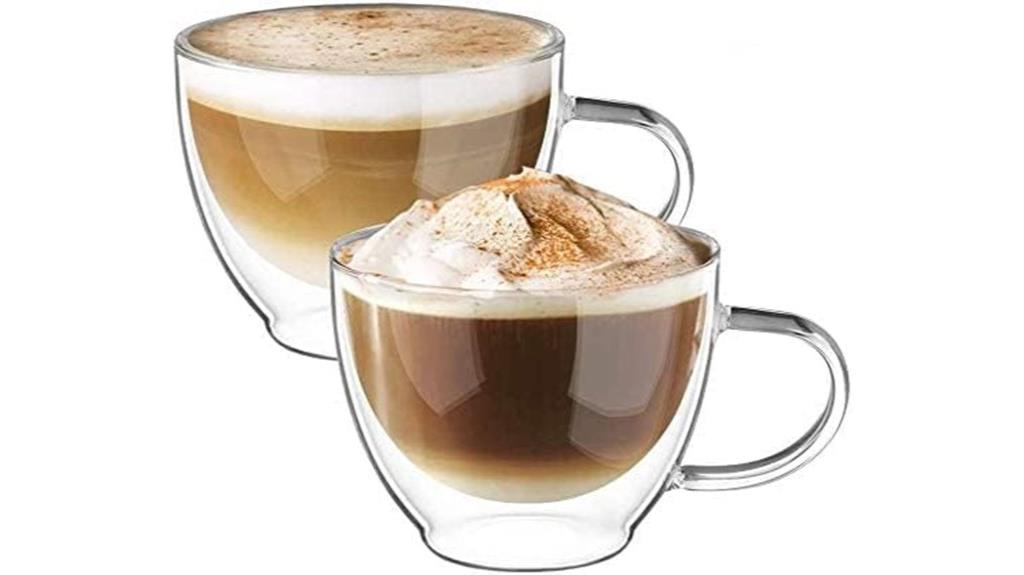 double walled glass mugs