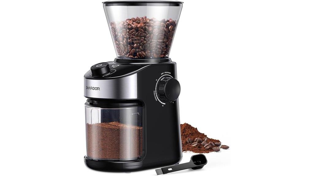 electric burr grinder with 32 settings