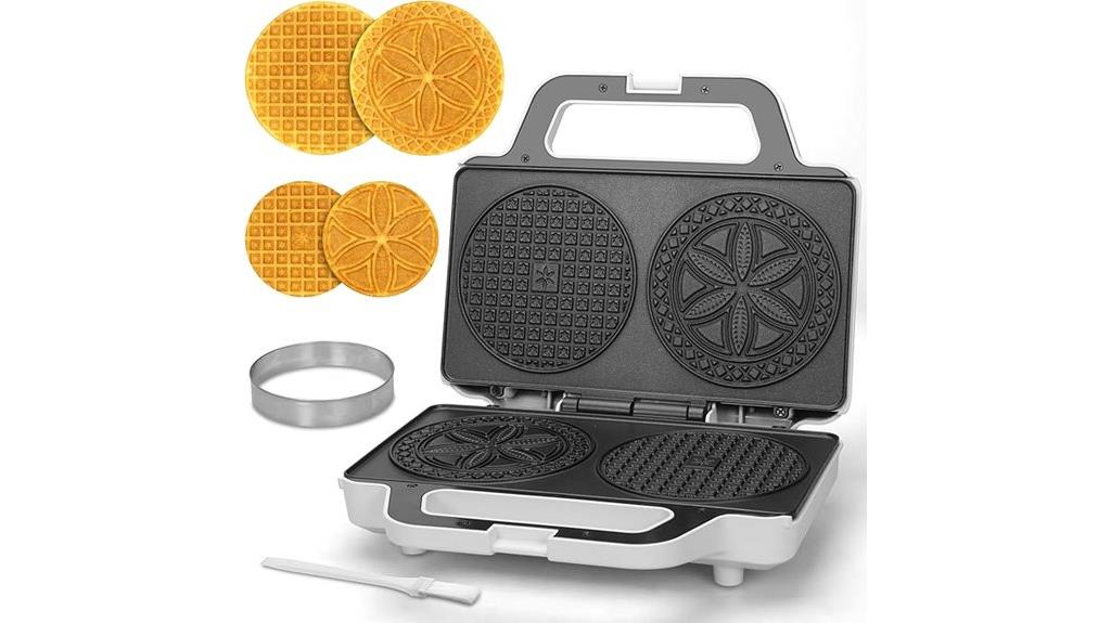 electric pizzelle and stroopwafel maker