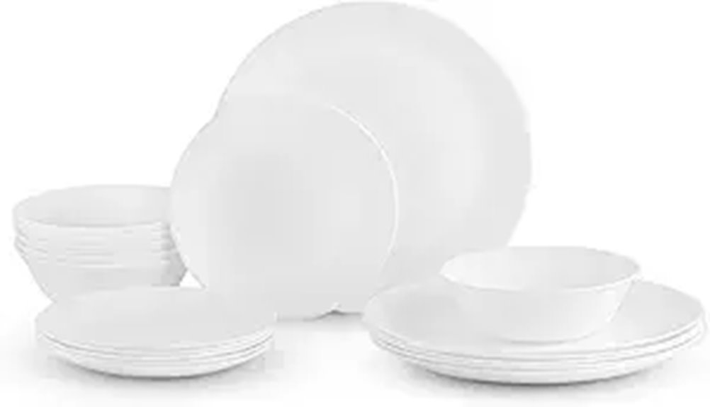 elegant 18 piece dinnerware set
