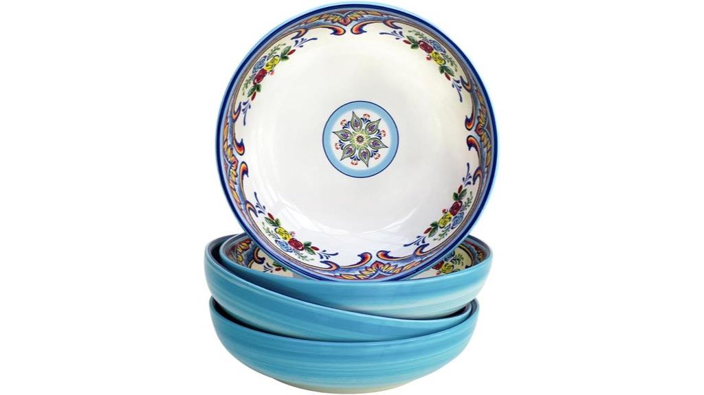 elegant colorful dinnerware set