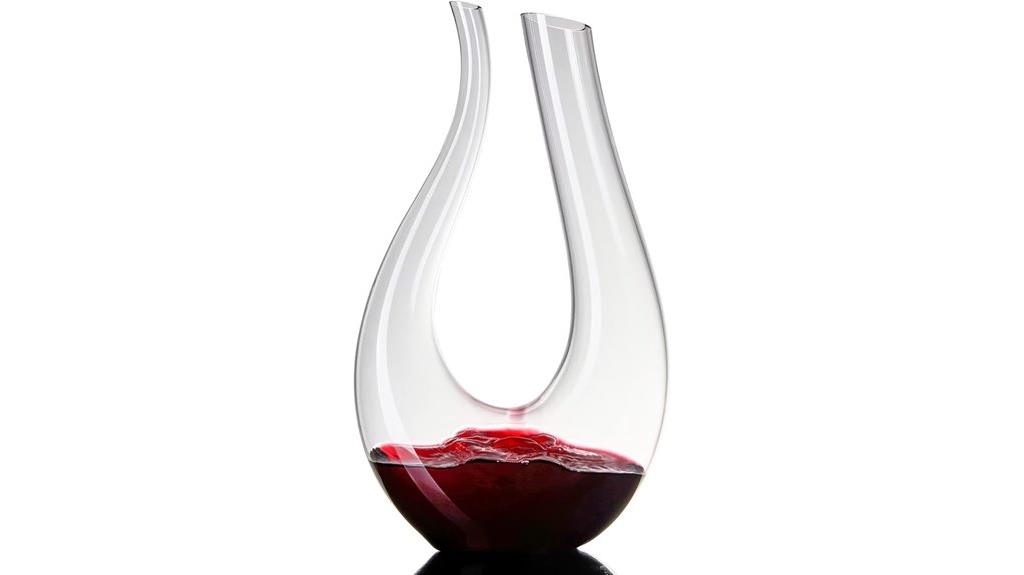 elegant crystal wine decanter