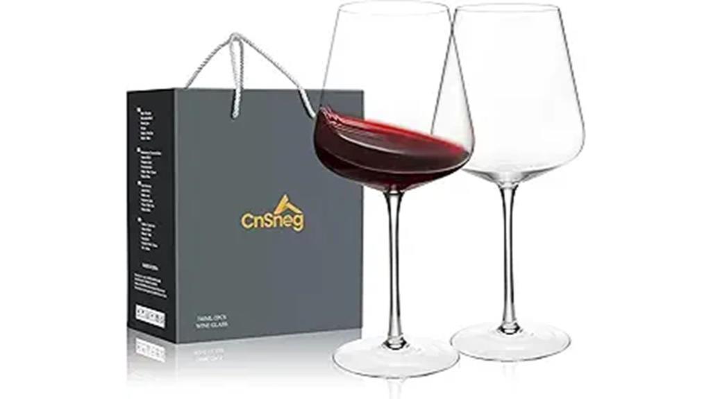 elegant crystal wine glasses