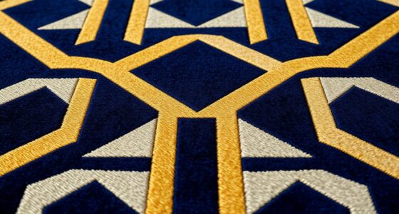 elegant geometric silk rugs