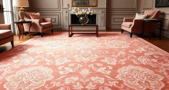 elegant pink silk rugs