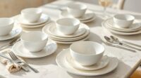 elegant white dinnerware collections