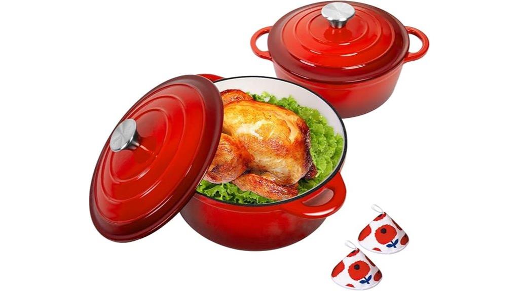 enameled cast iron set