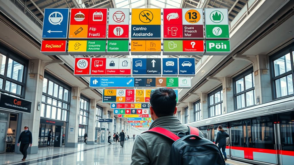 find amenities with signage