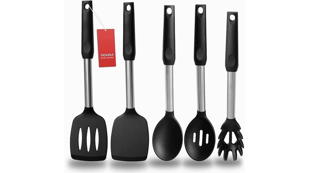 five piece silicone utensil set