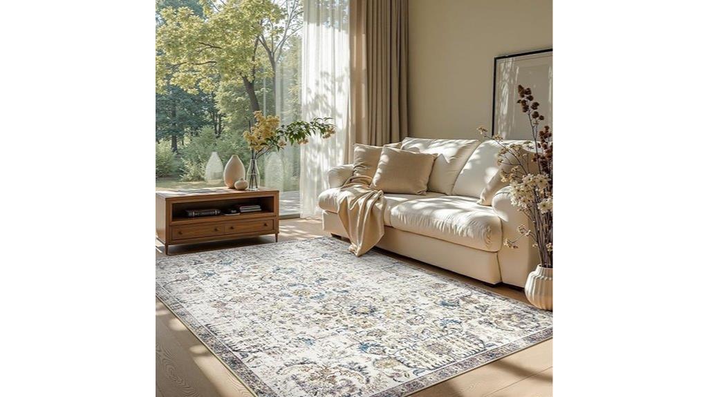floral pattern indoor rug