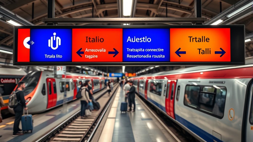 follow transfer zone signs