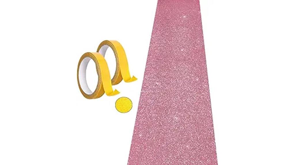 glitter pink carpet runner