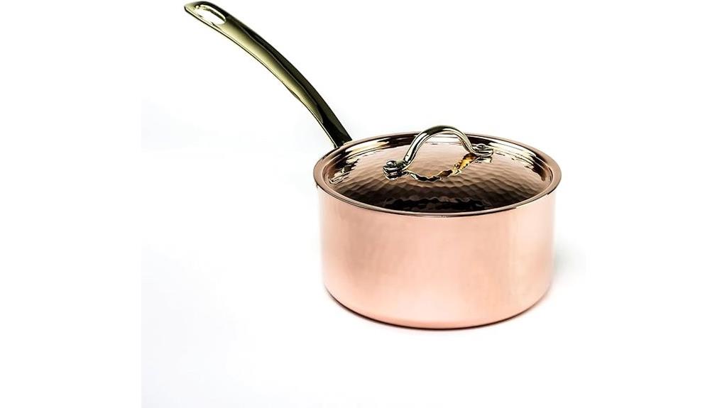 handcrafted copper sauce pan