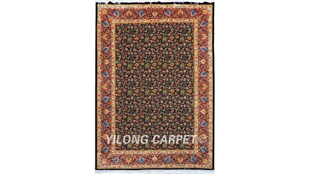 handmade silk area rug