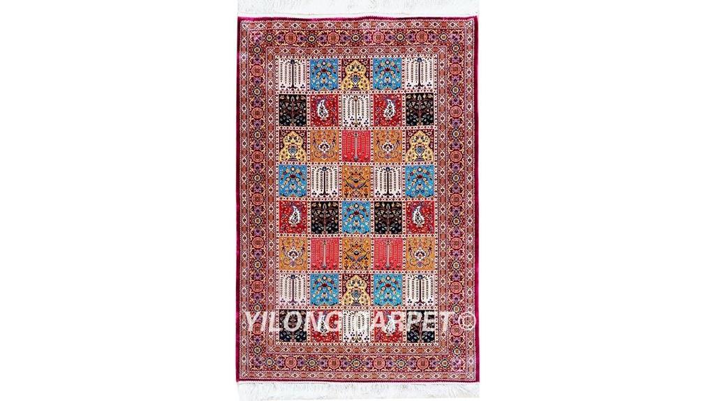 handmade silk rug 3 3x5ft