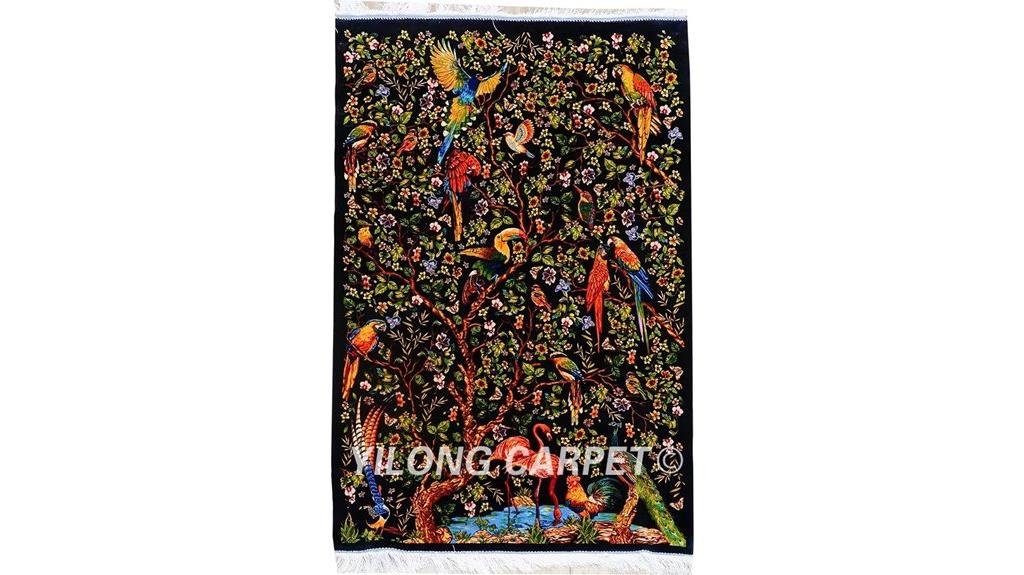 handmade silk rug