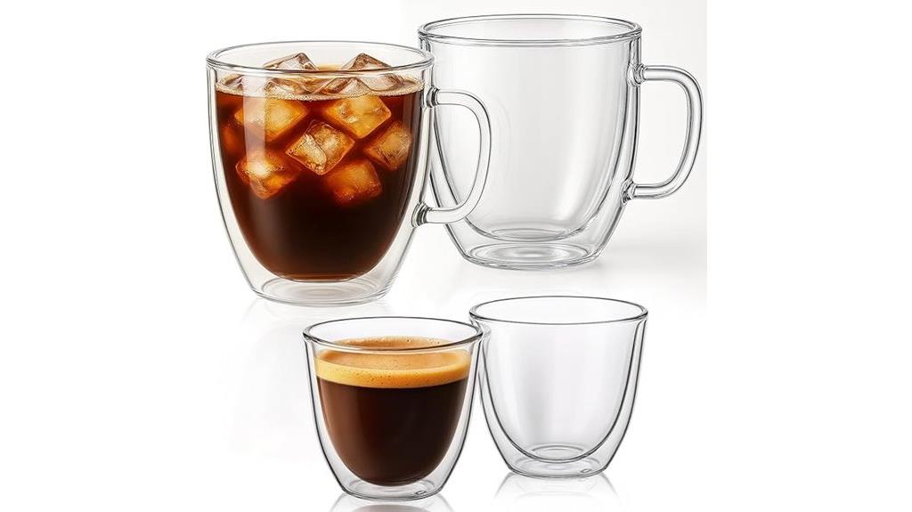 insulated glass coffee set