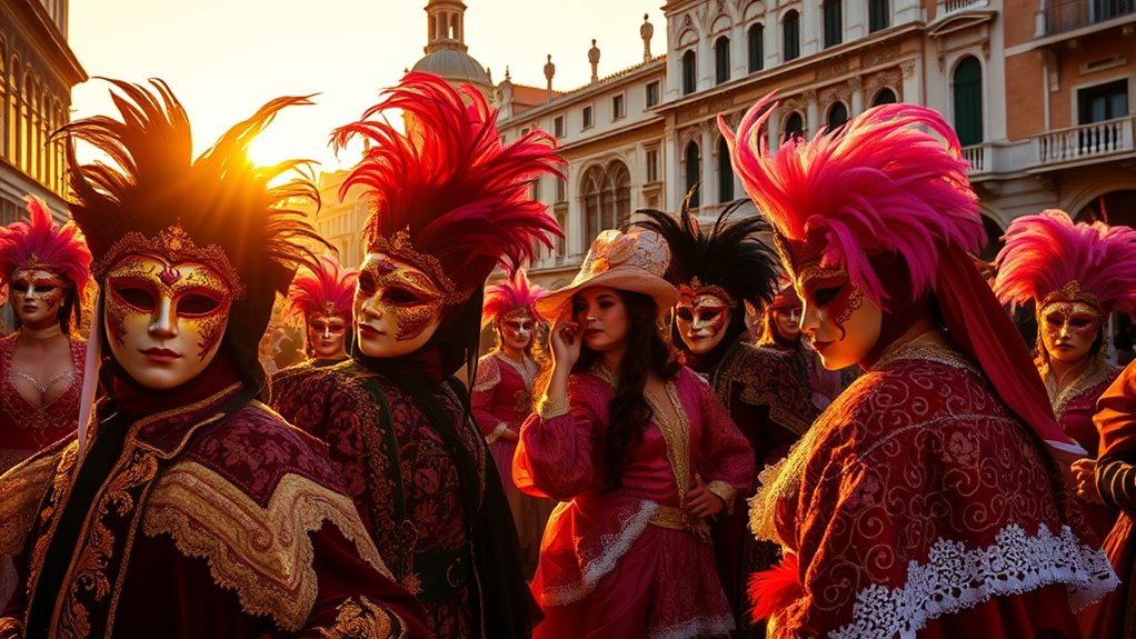 intricate masks and costumes