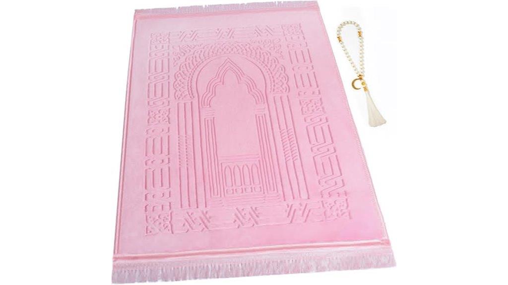 islamic prayer rug with beads