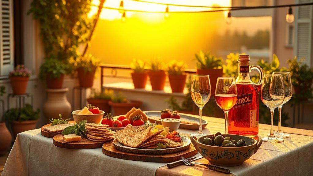 italian inspired aperitivo setting