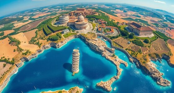 italy unesco sites map