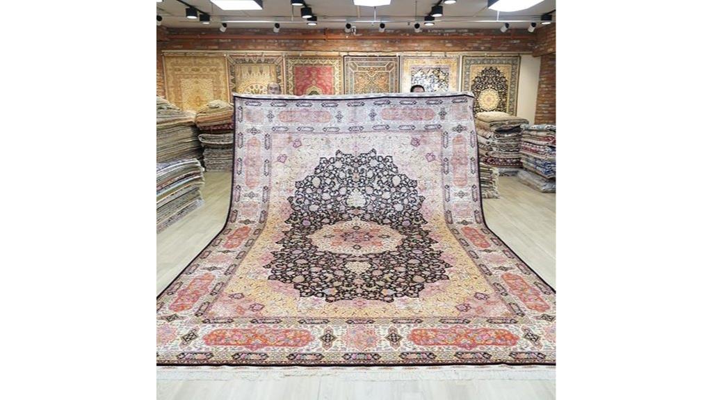 large 10x14ft silk rug
