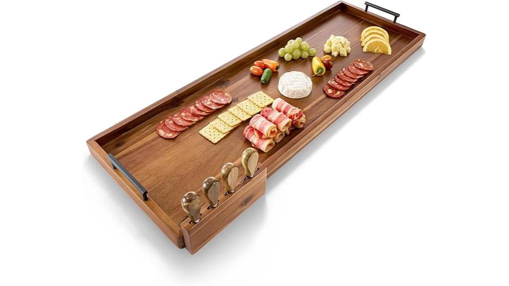 large acacia cheese board