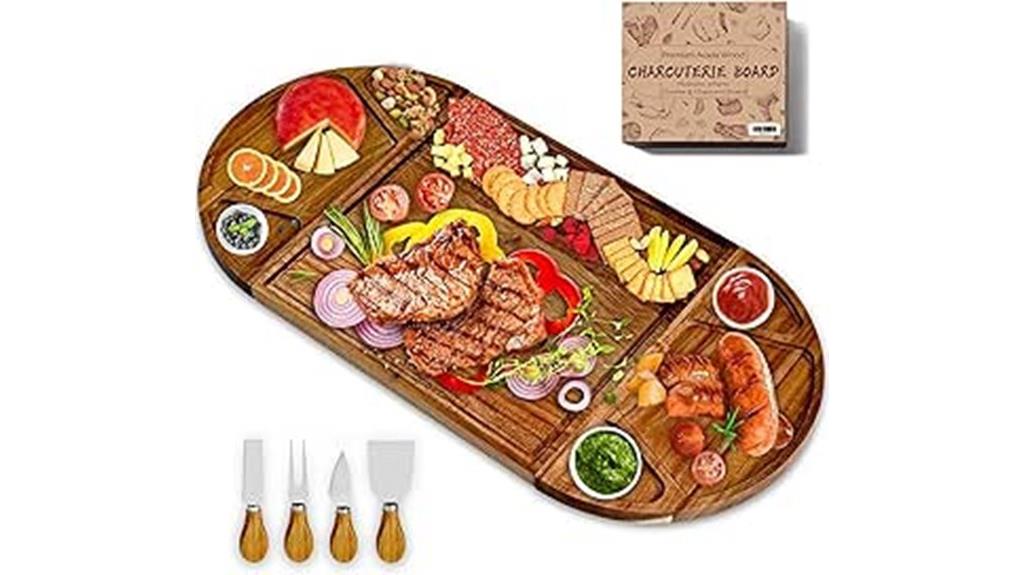 large cheese and charcuterie set