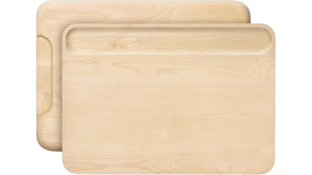 large double sided wood cutting board
