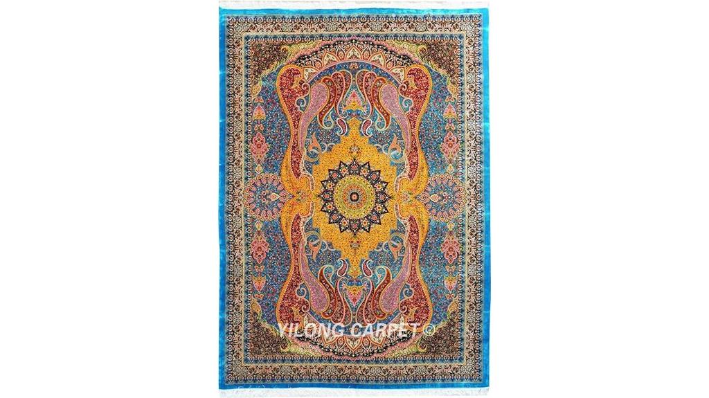 large floral silk rug