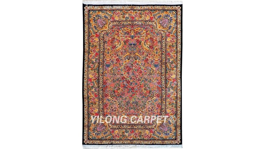 large handmade silk rug