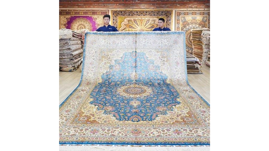 large silk handwoven rug