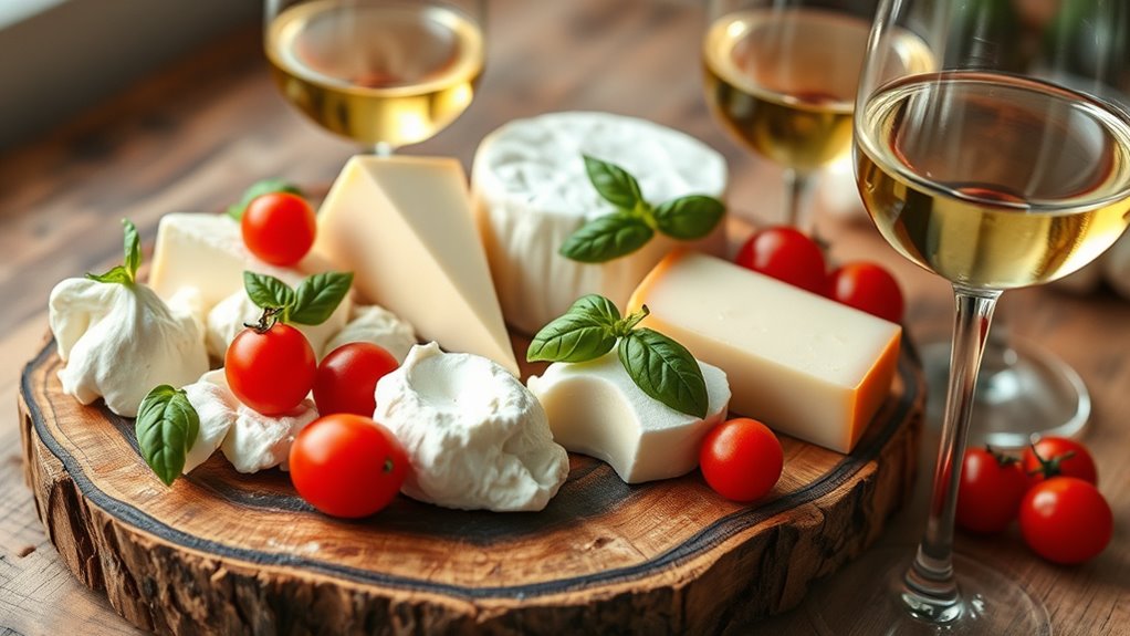 light wines enhance delicate cheeses