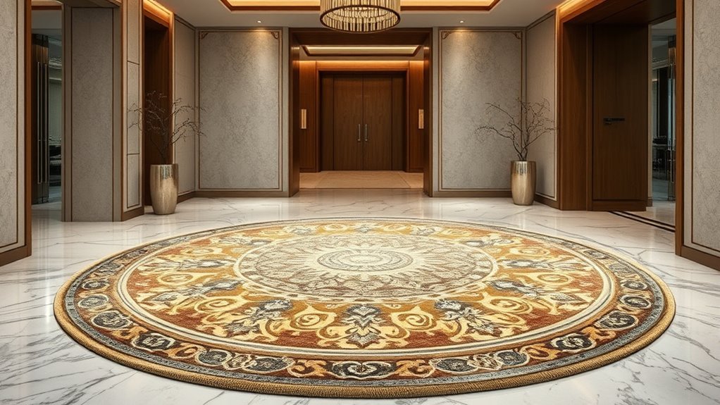 luxury foyer round rugs
